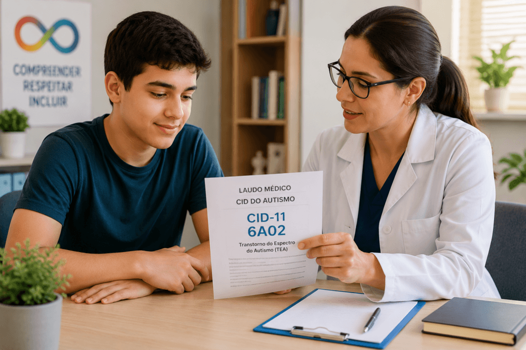 Consulta médica sobre diagnóstico de autismo