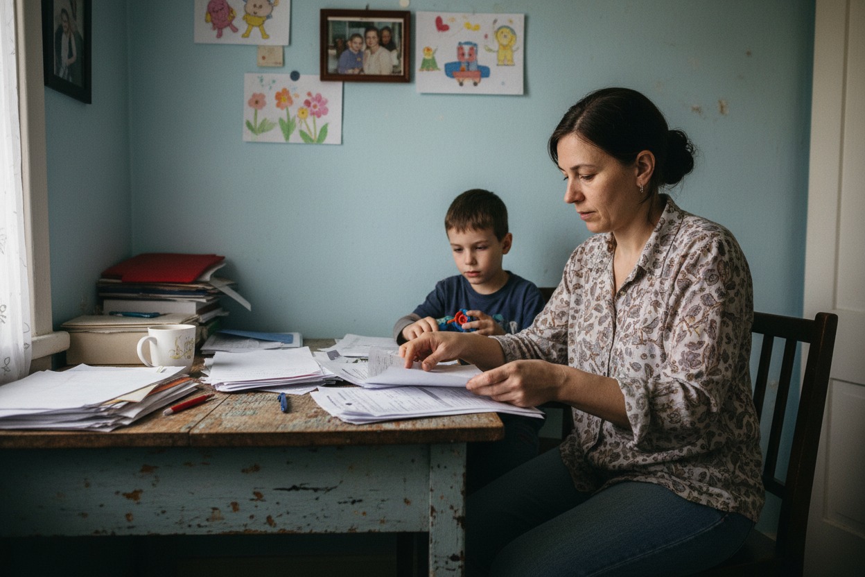 família de pessoa autista recebendo BPC