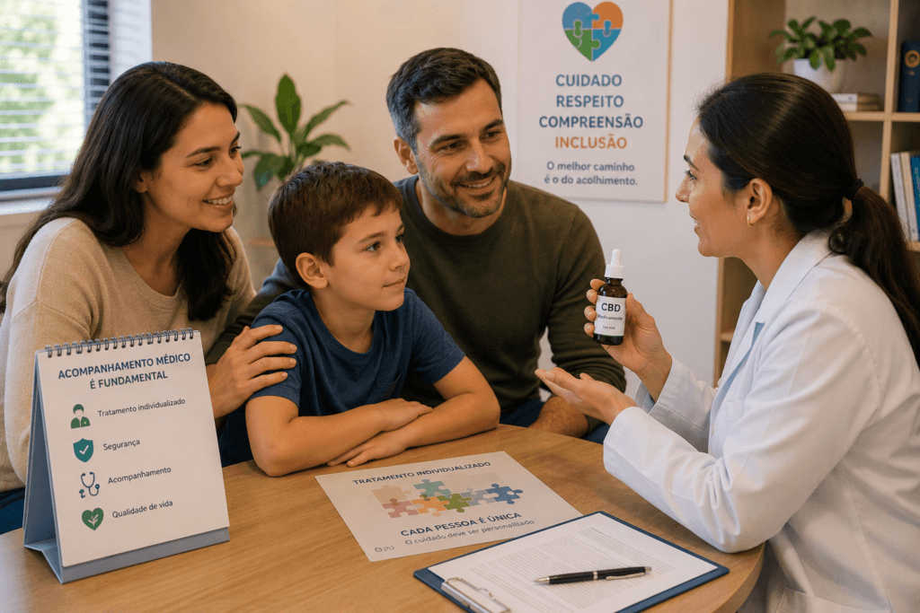 acompanhamento médico no tratamento com CBD no autismo.