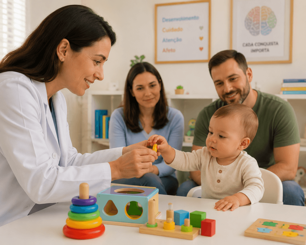 avaliação clínica para sinais de autismo em bebê de 1 ano com neuropediatra