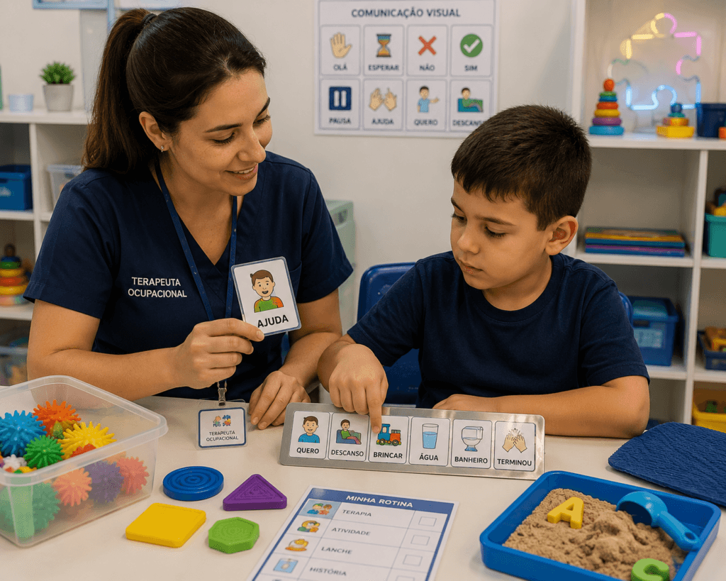níveis de autismo nível 2 - criança autista com suporte terapêutico especializado
